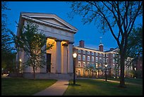 Manning Hall and  University Hall by night, Brown University. Providence, Rhode Island, USA ( color)