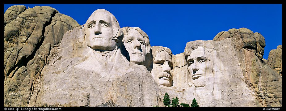 US Presidents, Mount Rushmore National Memorial. South Dakota, USA (color)