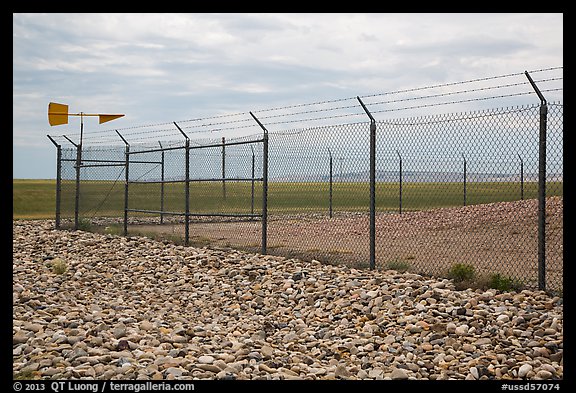 Perimeter enclosure of missile launch facility. Minuteman Missile National Historical Site, South Dakota, USA