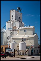 Grain elevator, Belle Fourche. South Dakota, USA (color)