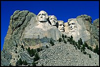 Borglum monumental sculpture of US presidents, Mount Rushmore National Memorial. South Dakota, USA ( color)