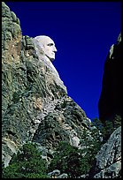 George Washington profile, Mount Rushmore National Memorial. South Dakota, USA ( color)