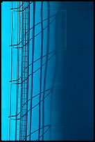 Blue water tower detail. South Dakota, USA