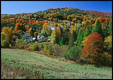 East Topsham village in the fall. Vermont, New England, USA