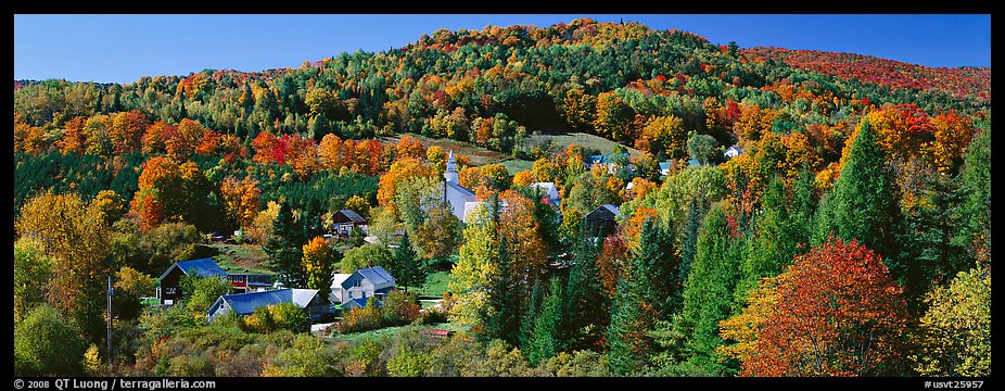 Rural autumn landscape, East Topsham. Vermont, New England, USA (color)