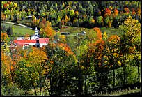 East Topsham village in autumn. Vermont, New England, USA