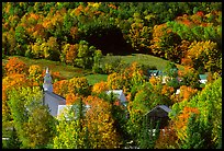 East Topsham village with autumn foliage. Vermont, New England, USA ( color)