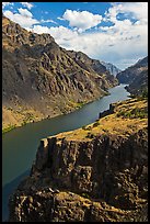 Cliffs and canyon. Hells Canyon National Recreation Area, Idaho and Oregon, USA ( color)