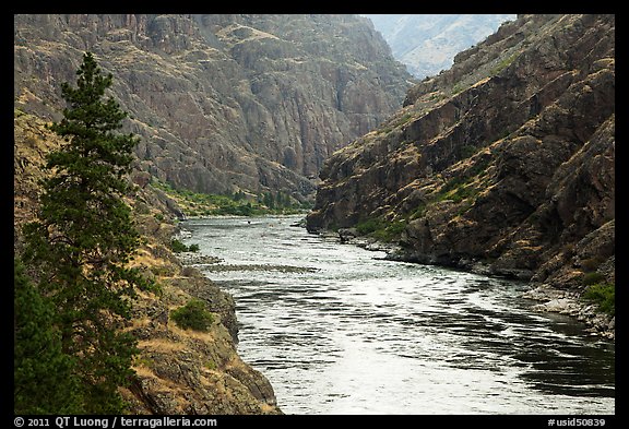 Wild portion of Snake River. Hells Canyon National Recreation Area, Idaho and Oregon, USA (color)