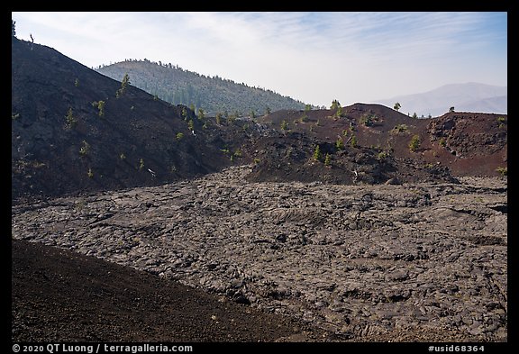 Lava flow on the floor of North Crater. Craters of the Moon National Monument and Preserve, Idaho, USA (color)