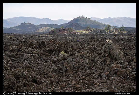 Field of broken lava near Broken Top. Craters of the Moon National Monument and Preserve, Idaho, USA