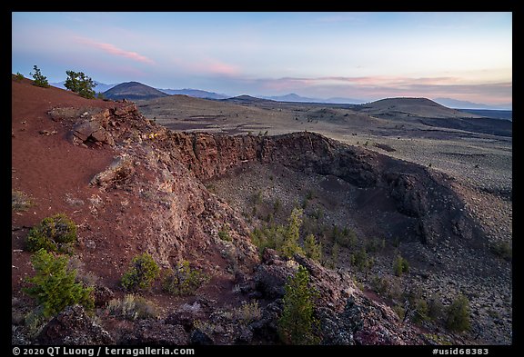 Echo Crater. Craters of the Moon National Monument and Preserve, Idaho, USA (color)