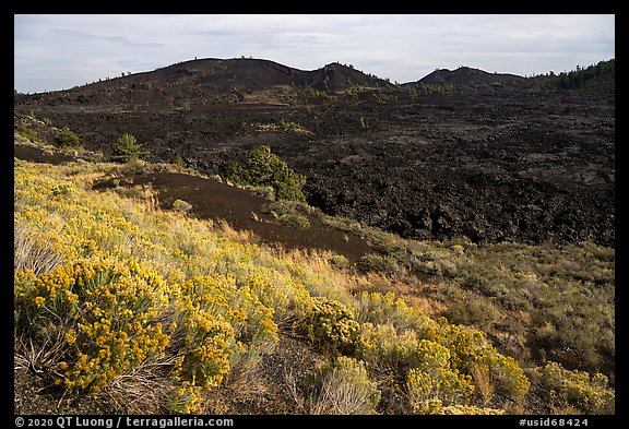 North and Big Craters. Craters of the Moon National Monument and Preserve, Idaho, USA (color)
