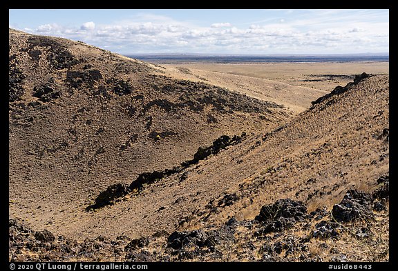 Bear Den Butte crater breach. Craters of the Moon National Monument and Preserve, Idaho, USA (color)