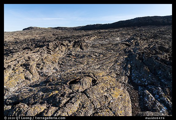 Wapi Flow Lava cascading from Pilar Butte. Craters of the Moon National Monument and Preserve, Idaho, USA