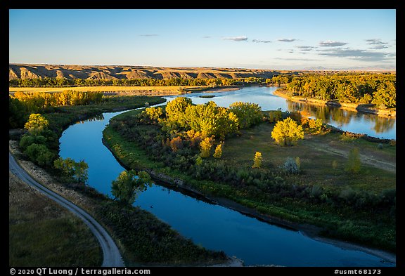 Lewis and Clark Decision Point, late afternoon. Upper Missouri River Breaks National Monument, Montana, USA (color)