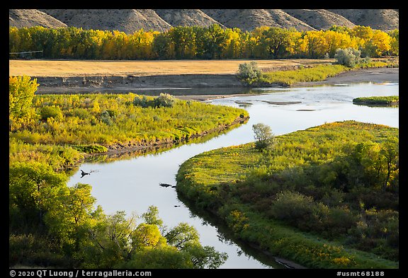 Arm of the Missouri River and the Marias River. Upper Missouri River Breaks National Monument, Montana, USA