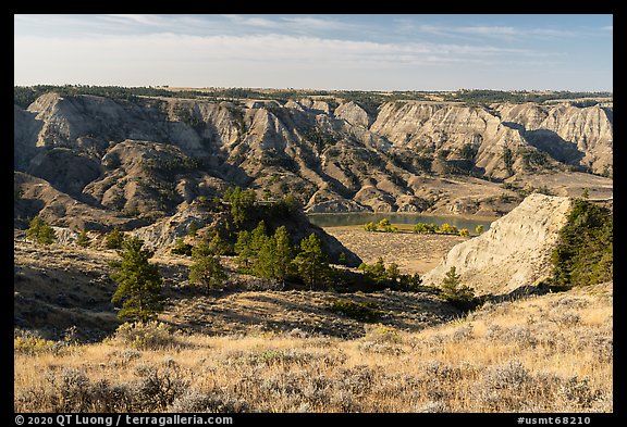 Prairie and badlands along the Missouri River. Upper Missouri River Breaks National Monument, Montana, USA