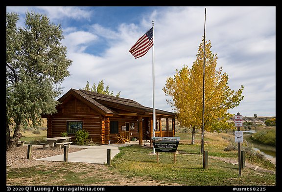 Coal Banks Visitor Center. Upper Missouri River Breaks National Monument, Montana, USA (color)