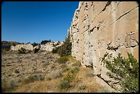 Cliffs with petroglyphs, Eagle Creek. Upper Missouri River Breaks National Monument, Montana, USA ( color)