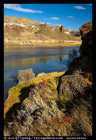 Volcanic rock formations. Upper Missouri River Breaks National Monument, Montana, USA (color)