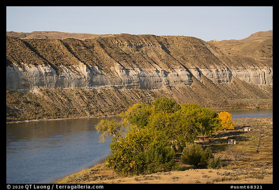 Slaughter River Camp. Upper Missouri River Breaks National Monument, Montana, USA (color)