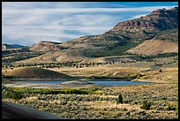 Sagebrush and hills. John Day Fossils Bed National Monument, Oregon, USA ( color)