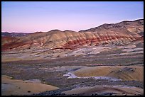 Painted hills at dusk. John Day Fossils Bed National Monument, Oregon, USA ( color)