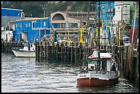 Fishing boats and pier. Newport, Oregon, USA ( color)