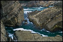 Cliffs and slabs, Shore Acres. Oregon, USA (color)