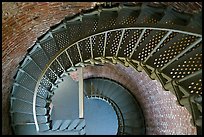 Spiral staircase inside Cape Blanco Lighthouse. Oregon, USA ( color)