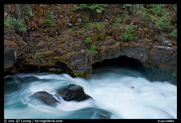 Rogue River and natural bridge. Oregon, USA (color)