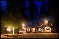 Union Creek resort by night. Oregon, USA ( color)