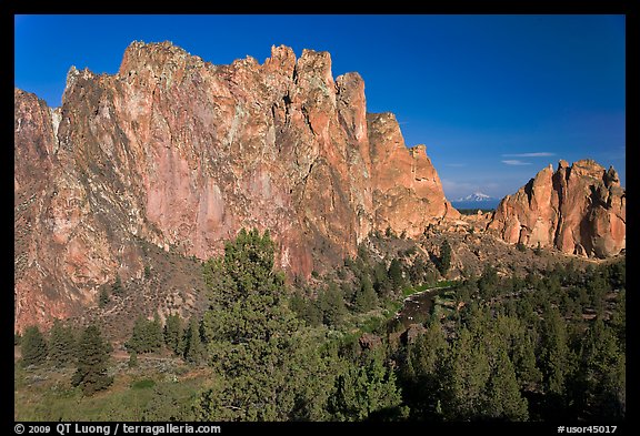 Cliffs called the Phoenix. Smith Rock State Park, Oregon, USA (color)