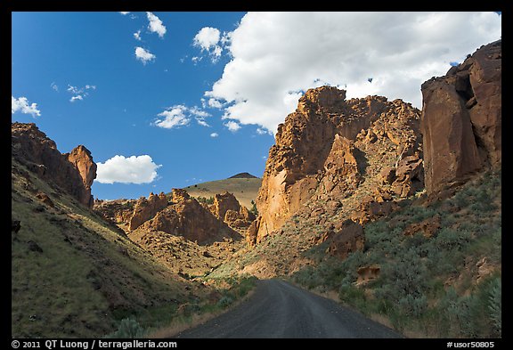 Road in Leslie Gulch. Oregon, USA