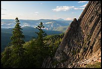 Pilot Rock and distant Mt McLoughlin. Cascade Siskiyou National Monument, Oregon, USA ( color)