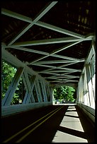 Inside a covered bridge, Willamette Valley. Oregon, USA ( color)