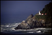 Lighthouse at Haceta Head, afternoon. Oregon, USA (color)
