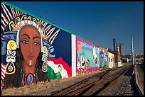 Mural and railroad tracks. Seattle, Washington ( color)