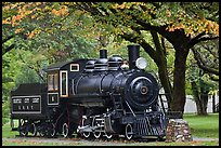 Seattle City Light locomotive, Newhalem. Washington (color)