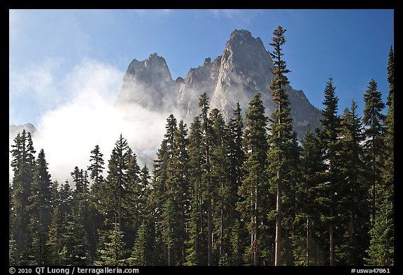 Liberty Bell Mountain seen from Washington Pass. Washington