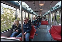 Riders in monorail. Seattle, Washington (color)