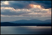 Puget Sound and Olympic Mountains at sunset. Olympic Peninsula, Washington ( color)