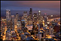 Downtown Seattle by nite. Seattle, Washington ( color)