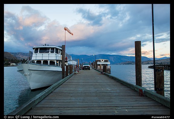Deck with Lady of the Lake II ferry, Chelan. Washington