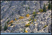 Cliffs bordering Lake Chelan. Washington ( color)