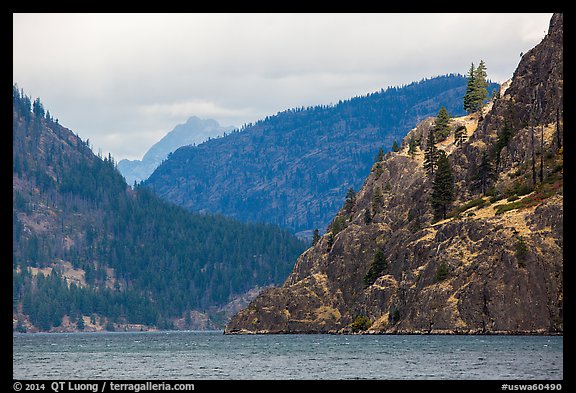 Ridges and Cascades mountains, Lake Chelan. Washington (color)