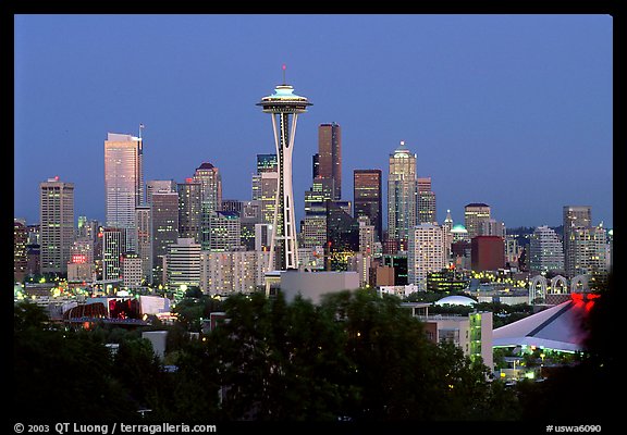 Seattle skyline at dusk. Seattle, Washington