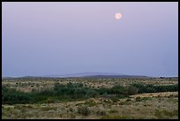 Full moon over Wahluke Ponds, Hanford Reach National Monument. Washington ( color)