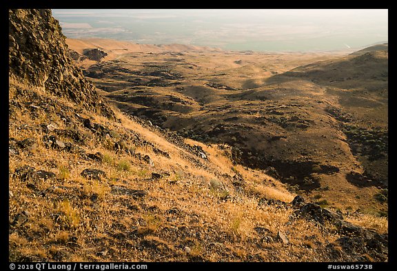 Grasses, rocks, and rolling hills, Saddle Mountain, Hanford Reach National Monument. Washington